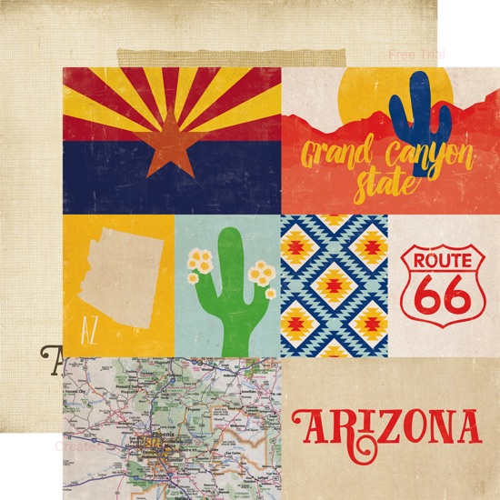 Stateside Arizona 12x12 Double Sided Scrapbooking Paper
