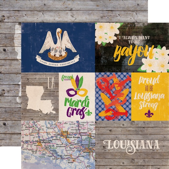 Stateside Louisiana 12x12 Double Sided Scrapbooking Paper