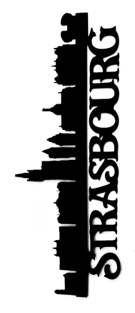 Strasbourg Scrapbooking Laser Cut Title with Skyline