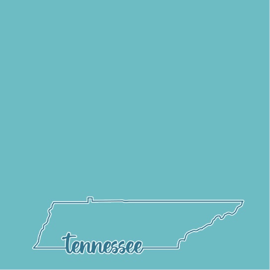 Tennessee State Shape 12x12 Scrapbooking Paper
