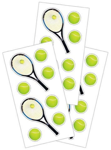 Tennis Scrapbooking Stickers - 3 sheets