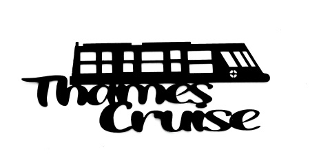 Thames Cruise Scrapbooking Laser Cut Title with Boat