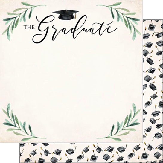 The Graduate Watercolour 12x12 Double Sided Scrapbooking Paper