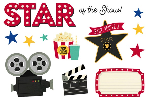 Tinseltown Scrapbooking Page Pieces