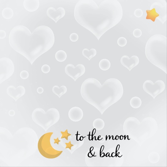 To the Moon and Back 12x12 Scrapbooking Paper