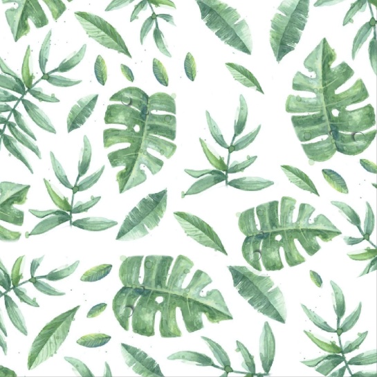 Tropical Leaves 12x12 Scrapbooking Paper