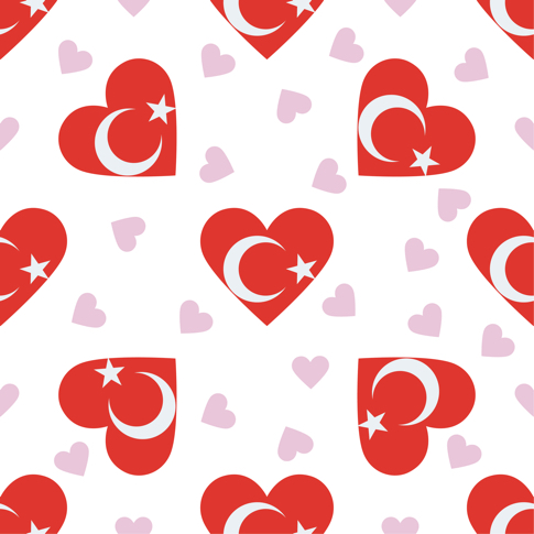 Turkey Hearts 12x12 Scrapbooking Paper