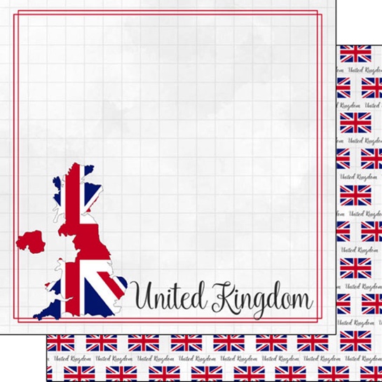 London England 12x12 Scrapbooking Paper, Stickers, Embellishments