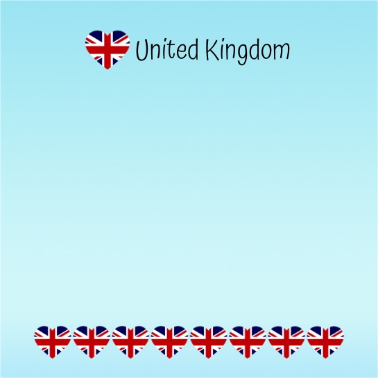 Love United Kingdom 12x12 Scrapbooking Paper