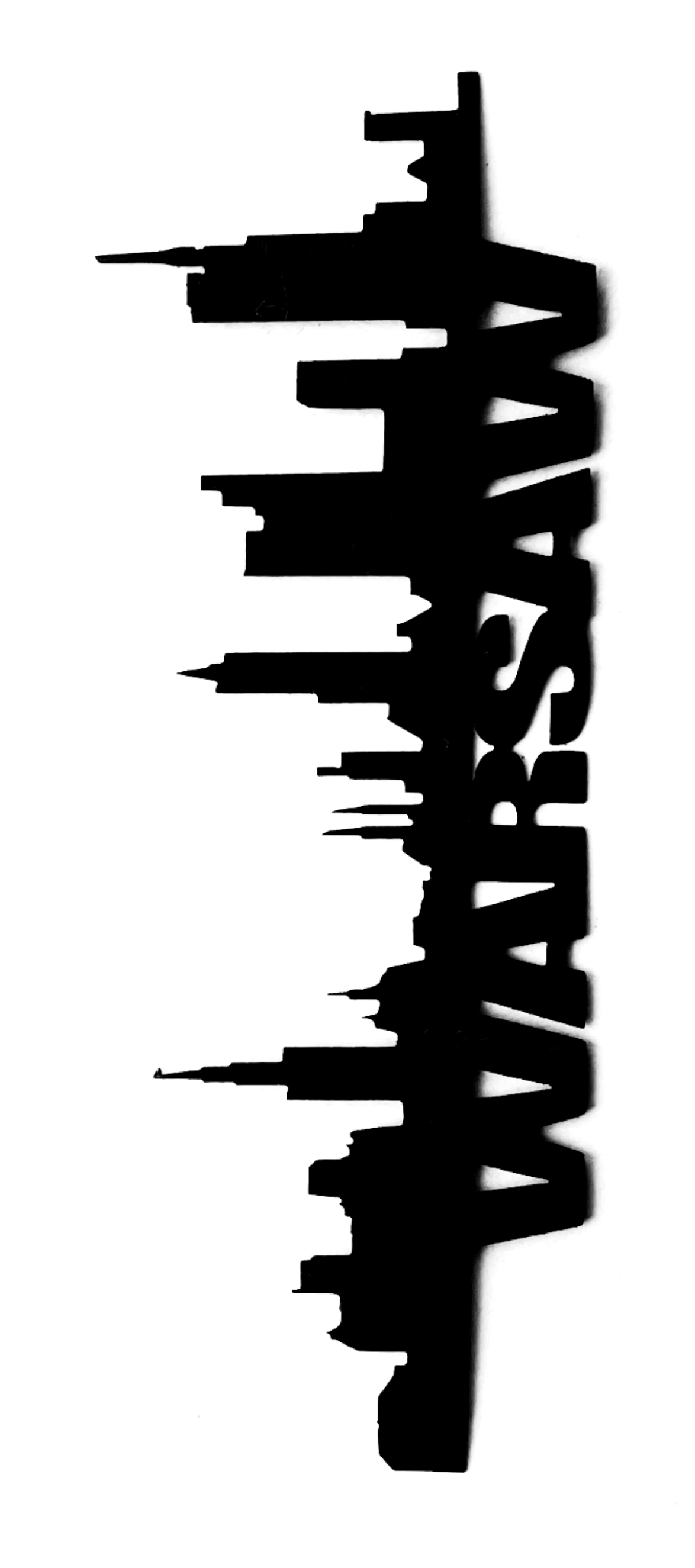 Warsaw Scrapbooking Laser Cut Title with Skyline