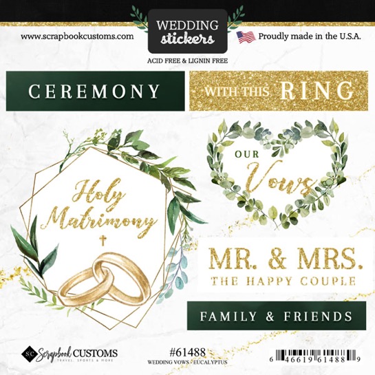 Wedding Vows Scrapbooking Stickers