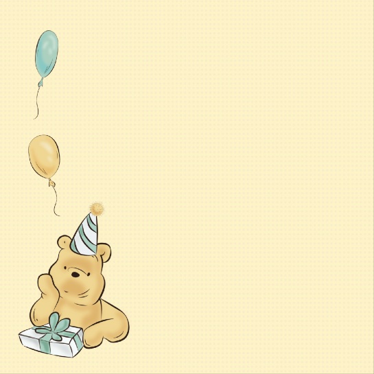 Winnie the Pooh Birthday 12x12 Scrapbooking Paper