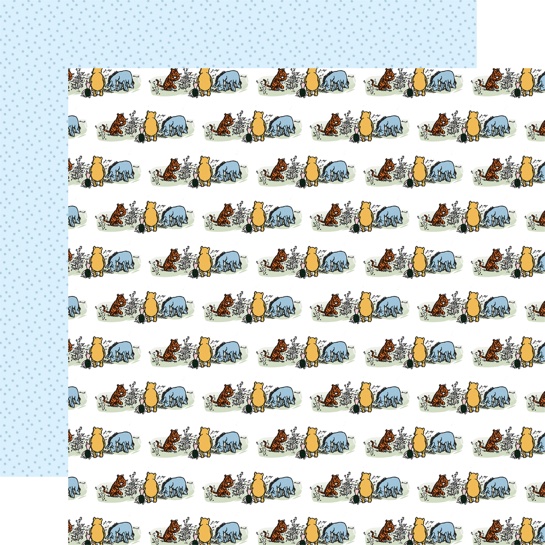 Winnie the Pooh Friends Forever 12x12 Double Sided Scrapbooking Paper