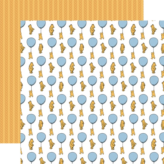 Winnie the Pooh Grand Adventure 12x12 Double Sided Scrapbooking Paper