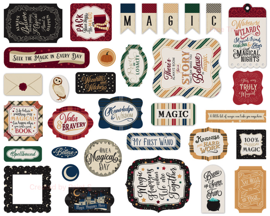 Wizard Scrapbooking Die Cut Ephemera