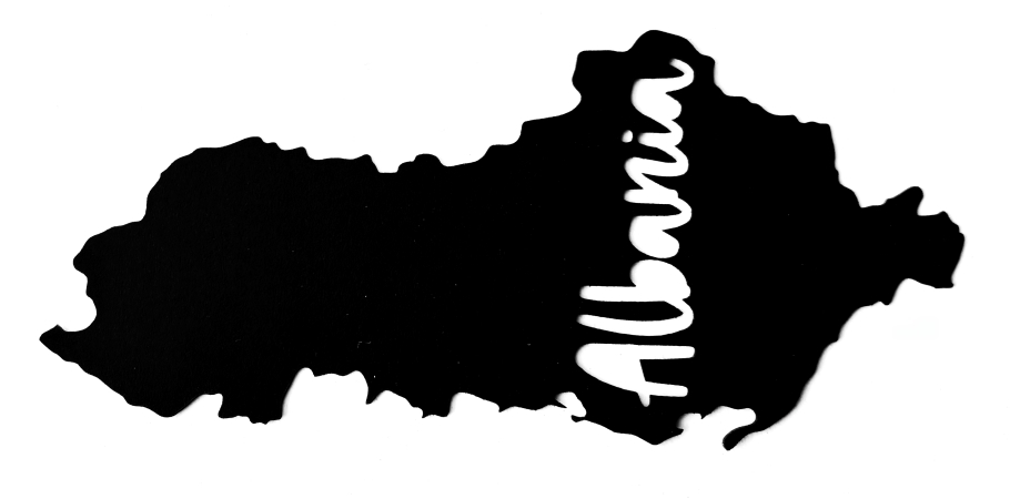 Albania Map Scrapbooking Laser Cut Title
