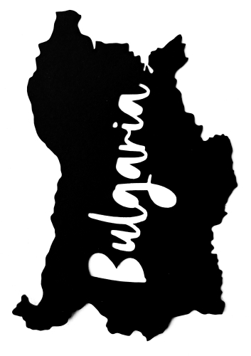 Bulgaria Map Scrapbooking Laser Cut Title