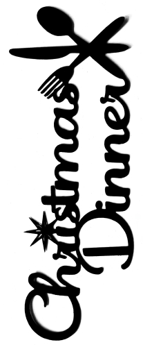 Christmas Dinner Scrapbooking Laser Cut Title with Icons