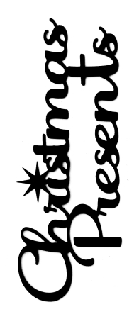 Christmas Presents Scrapbooking Laser Cut Title