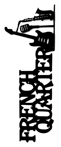 French Quarter Scrapbooking Laser Cut Title with Instruments