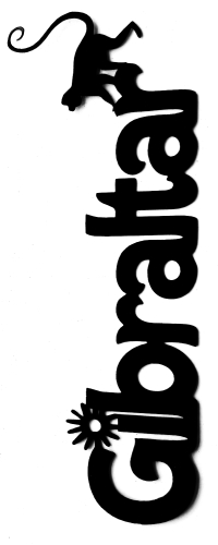 Gibraltar Scrapbooking Laser Cut Title with Monkey