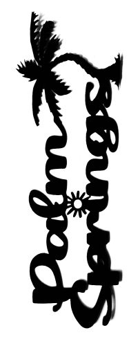 Palm Springs Scrapbooking Laser Cut Title with Palm Tree
