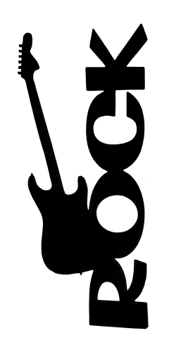 Rock Scrapbooking Laser Cut Title with Guitar