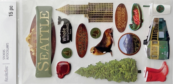 Seattle 3D Scrapbooking Stickers
