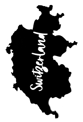 Switzerland Map Scrapbooking Laser Cut Title
