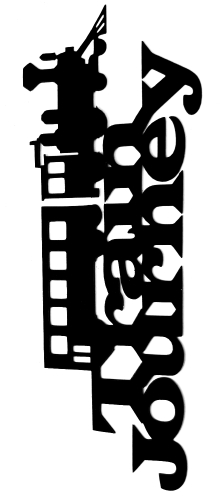 Train Journey Scrapbooking Laser Cut Title with train