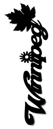 Winnipeg Scrapbooking Laser Cut Title with Maple Leaf