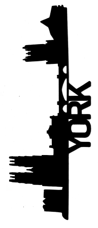 York Scrapbooking Laser Cut Title with Skyline